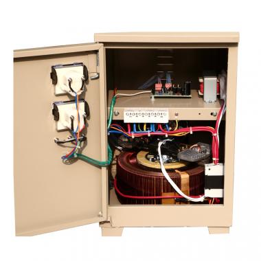 ANDELI SVC-10000VA-GS электромеханический (защита от пониженного напряжения и перенапряжения/байпас/защита от перегревара/рабочее напряжение 150-250 Вольт)